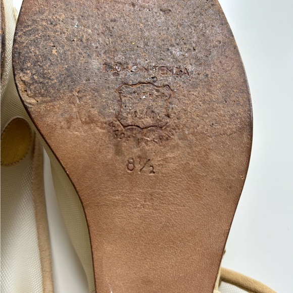 RAMON TENZA Gold Polka Dot Mesh Unique Heel Size 8.5 Y2K - Picture 11 of 12